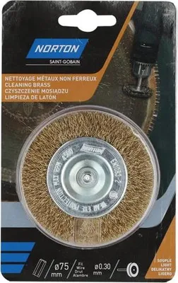 Image de Brosse Perceuse Circulaire Ondulée Laiton 75 Norton - Norton