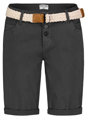 Produktbild von Stitch & Soul Modische Bermuda Shorts mit Flechtgürtel und Gesäßtaschen Größe: S