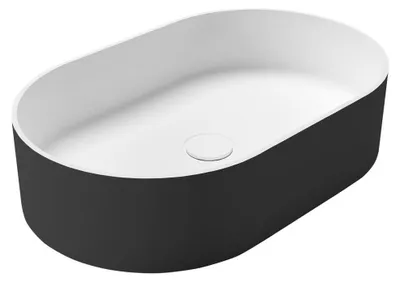 Obrázek produktu pro Umyvadlo Sapho THIN na desku, Rockstone, 55 x 35 cm, Carina/bílá matná