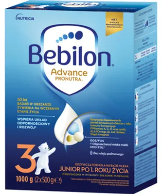 Zdjęcie produktu dla Bebilon Advance Pronutra 3 Junior Mleko dla dzieci po 1. roku życia 1000g (2x500g)