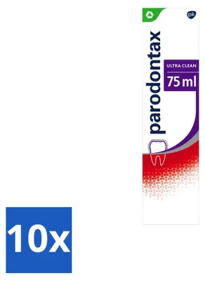Obrázek produktu pro 10 kusů zubní pasty Parodontax Ultra Clean pro citlivé dásně s krvácením - 75 ml - výhodná balení - 10 kusů