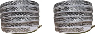 Produktbild von Strass Schnürsenkel - Silber - Flach - 140 cm