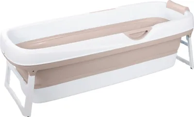 A foldable bathtub for adults is shown against a white background.
