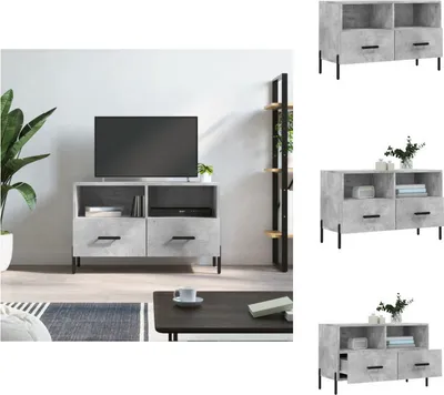 Produktbild von vidaXL TV-Schrank Betongrau 80x36x50 cm Holzwerkstoff -  TV-Möbel