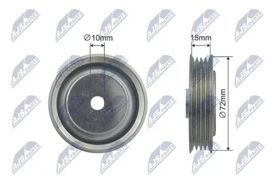 Produktbild von NTY Umlenkrolle Keilriemen RNK-HD-017 für HONDA CIVIC VI Hatchback (EJ, EK) 15mm 10mm 72mm