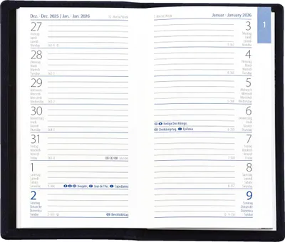 Produktbild von 2026 Güss Taschenkalender A6 PVC schwarz