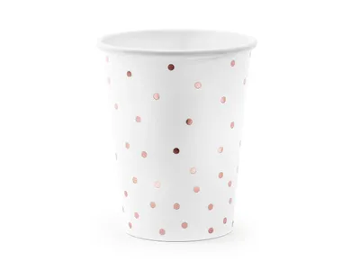 Obrázok produktu pre Papierové poháre Bodky 260ml, 6ks Party Deco
