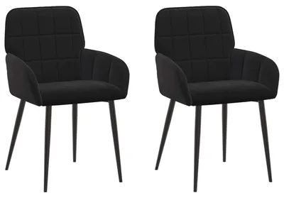 Immagine prodotto di vidaXL Sedie da pranzo, 2 pezzi, velluto nero, 57 x 50 x 85 cm