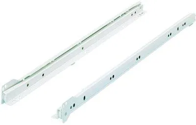 Image de Paire de coulisses à galets FR402 HETTICH - L.450 mm - Charge 25 kg - Blanc - 1058347