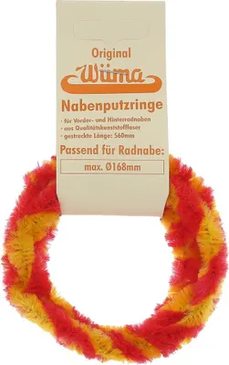 Produktbild von Nabenputzringe WÜMA Rot/Gelb (Set 2x 56cm für Moped, Mokick)