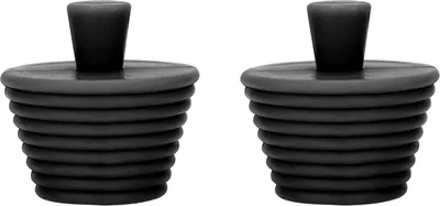 Produktbild von Universal Silikon Waschbeckenstöpsel, Abflussstopfen Universal Spülenstopfen Universal Stöpsel Spülbecken für Küche, Badewanne und Waschbecken - Schwarz 2 Stück