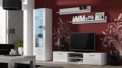 Productafbeelding van Furniture24 TV-meubel SOHO 1, modern woonkamerdesign, wit/wit hoogglans