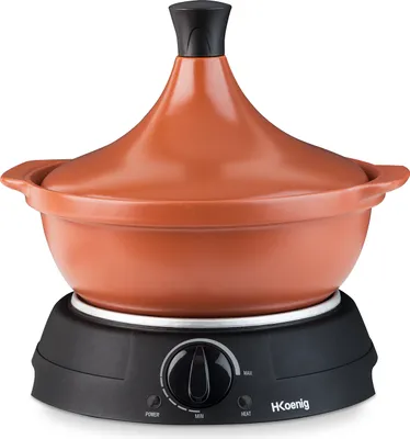 Produktbild von H.Koenig Elektrische Tajine TAJ3/ 3 L/ Schmortopf/ Terrakotta/ Temperaturregler/ Kontrollleuchte