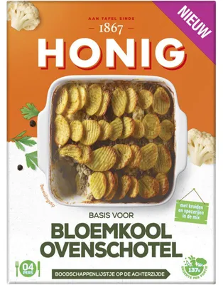 Produktbild von Honig Basis Blumenkohl-Ovenschotel 36 g – Würzmischung für Aufläufe