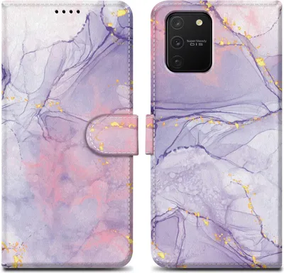 Produktbild von Cadorabo Schutzhülle für Samsung Galaxy A91 / S10 LITE / M80s Hülle Design Lila Handyhülle Schutzhülle Etui Magnetisch