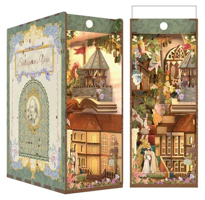 Tonecheer, DIY Book Nook, Shakespear's Verse inclusief Dust-cover, TQ129, 18x9,8x24,5cm