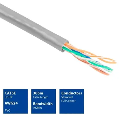 Productafbeelding van ACT UTP Cat5e, 305 meter, grijs