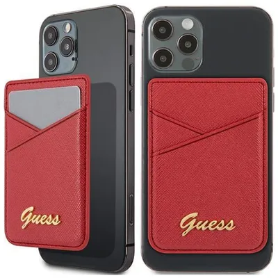 Produktbild von Guess Geldbörse Kartenschlitz Guwmssaslre Magsafe Saffiano Czerwony/Rot