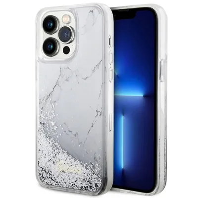 Produktbild von Guess Guhcp14Xlcsgsgh Hülle Für Iphone 14 Pro Max 6,7 - Weißer Liquid Glitter Marble
