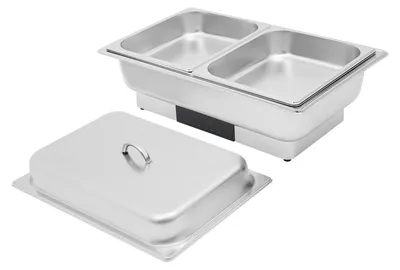 Produktbild von Buffetwärmer - Elektrische Chafing Dish - 600 W - Rechteckig - Edelstahl - Temperaturregelung