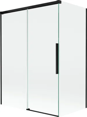 Zdjęcie produktu dla Mexen Rox parawan nawannowy 2-skrzydłowy rozsuwany 120 + 70 x 150 cm, transparent, czarny - 8C9-120-070-70-00