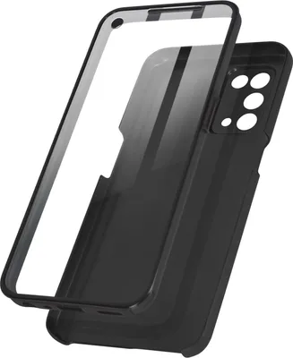 Produktbild von Avizar, 360° Rundum-Schutzhülle (Vorder- und Rückseite) für Oppo A74 5G / A54 5G, Schwarz