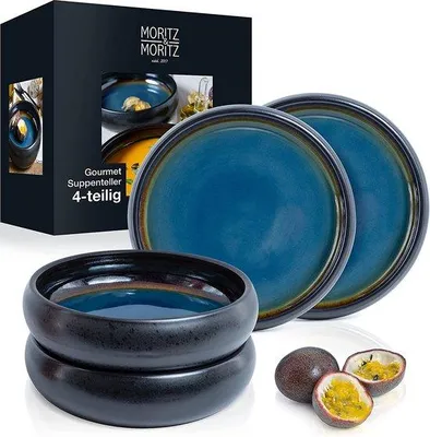 Produktbild von Famanu Müslischalen Set – Frühstücks- und Suppenschalen – für Suppen, Müsli, Snacks