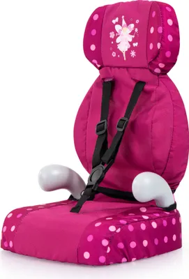 Produktbild von Bayer Design 67567AA Puppenautositz mit Kopfstütze, Armlehne, Sitz für Puppen, Puppenzubehör, bordeaux mit Fee
