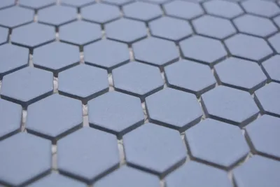 Produktbild von Handmuster Keramik Mosaik Hexagon blaugrün R10B Duschtasse Bodenfliese Mosaikfliese Küche Bad Boden MOS11H-0405-R10_m
