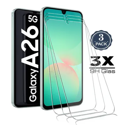 Produktbild von 3X Für Samsung Galaxy A26 5G Panzerglas Glasfolie Display Schutz Folie Glas 9H Hart Echt Glas Displayschutzfolie 3 Stück