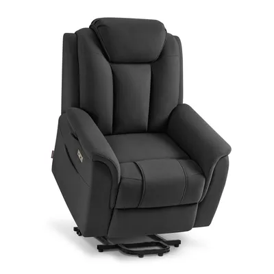 Immagine prodotto di M MCombo Poltrona TV con funzione di sollevamento elettrica, 2 rotelle per la mobilità, massaggio e riscaldamento, poggiatesta regolabile, poltrona con funzione di sollevamento 7269MB