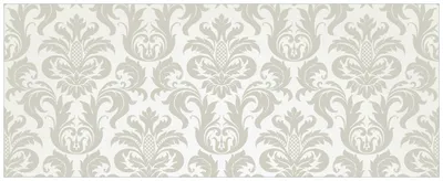 Produktbild von Wallario Premium Glasbild, freischwebende Optik, kräftige Farben, Größe 80 x 32 cm Motiv Königliche Schnörkelei in weiß und beige