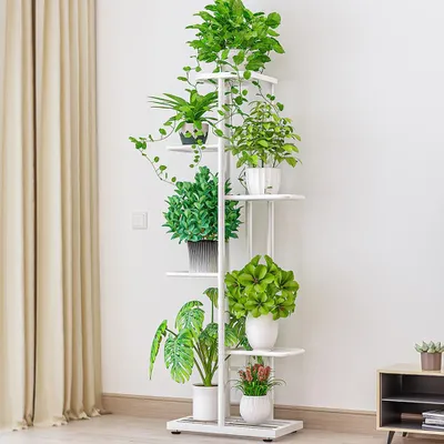 Zdjęcie produktu dla Pflanzenständer Blumenständer Metall Weiß