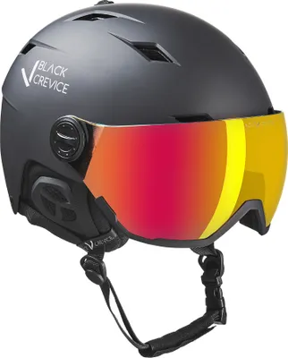 Produktbild von BLACK CREVICE Ski-& Snowboardhelm - Modell KIRCHBERG | Visierhelm | Farbe: Schwarz/Orange | 54-57 cm