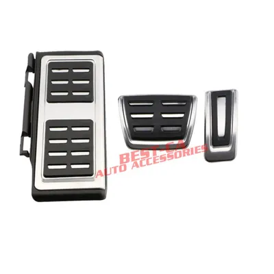 Three car pedal covers displayed on a white background.