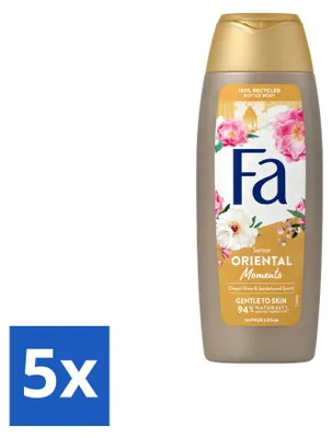 Produktbild von 5 x Fa Oriental Moments Douchecreme - Wüstenrose & Sandelholz - 250 ml - Vorteilspackung - 5 Stücke