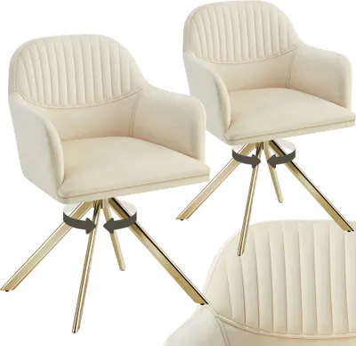 Produktbild von tectake® Samt-Drehstuhl Lona gepolstert 56 x 59 x 81 cm