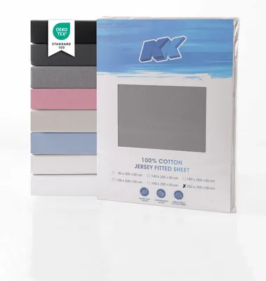 Immagine prodotto di Lenzuolo con angoli in jersey di cotone 200x200+30 cm, vari colori