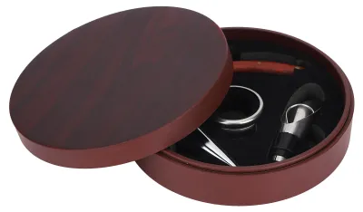 Produktbild von 4-teiliges multifunktionales Weinflaschenöffner-Set mit Korkenzieher, Weinausgießer und Geschenkbox