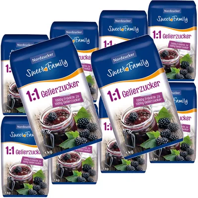 Produktbild von Nordzucker Sweet Family 1:1 Gelierzucker, 10er Pack (10 x 1 kg)