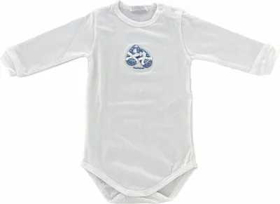 Zdjęcie produktu dla A54 body bimbo BOY NANAN bawełna biały/niebieski wyprawka body dziecięce