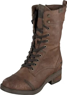 Produktbild von Mustang Damen Stiefelette Boot Stiefel Schnürung Blockabsatz 1293-510, Größe:37 EU, Farbe:Braun