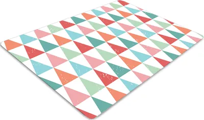 Produktbild von Stuhlunterlage Bürostuhlunterlage 120 cm x 90 cm Bodenmatte Bürostuhlunterlage - Bunte Dreiecke