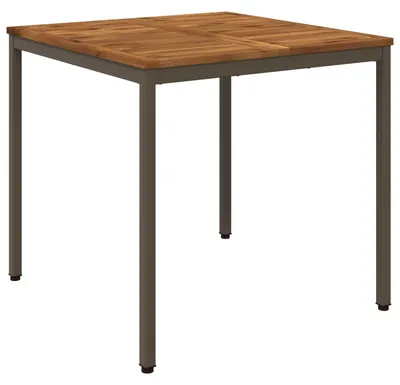 Image de vidaXL Table de jardin, bois et couleur café, 80 x 80,5 x 75 cm