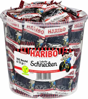 Produktbild von Haribo Lakritz Schnecken Minis vegetarisch 100x13g