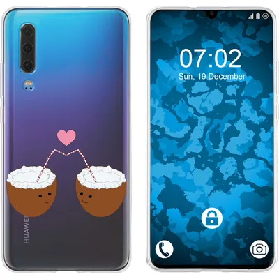 Produktbild von PhoneNatic Case kompatibel mit Huawei P30 Silikon-Hülle Sommer Coconuts M3