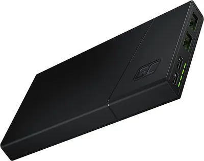 Produktbild von Green Cell 4-Port Powerbank PowerPlay10S 10000mAh Externer Akku mit 2x USB-C 18W Power Delivery und 2X USB Quick Charge 3.0 Schnellladetechnologie Power Bank für iPhone, iPad, Samsung, Handys, Tablets