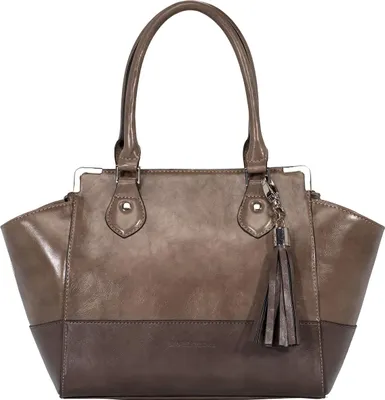 Produktbild von More & More Handtasche Damen Schultertache Kunstleder Taupe 50241-7949