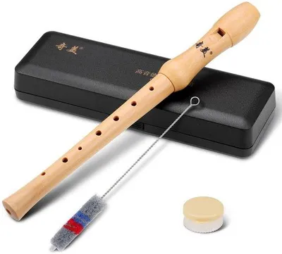 Productafbeelding van Houten Soprano Recorder Set - 8-Hole Blokfluit met Opbergtas