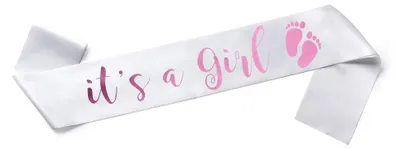Imagen del producto de Chal para bebé, ideal para fiestas de revelación de género (baby shower), diseño para niña, talla única, regalo para recién nacidos